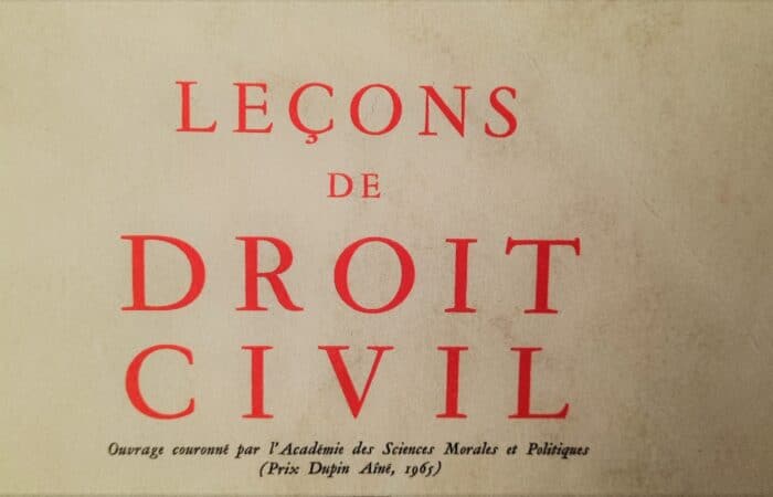 Livre leçons de droit civil